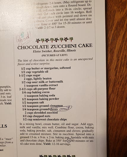 Chocolate Zucchini Cake