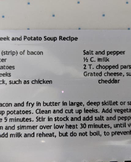 Welsh Leek and Potato Soup