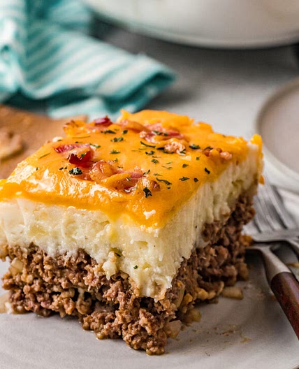 Loaded Potato and Meatloaf Casserole