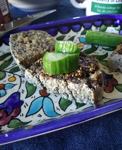 Freekeh (green wheat) and quinoa bread