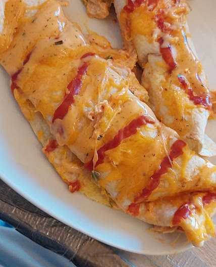 Buffalo Chicken Enchiladas