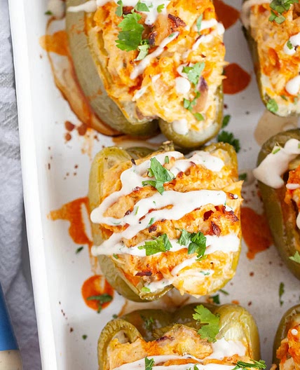 Buffalo Chicken Stuffed Peppers
