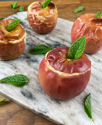 Baked Apple with Cottage Cheese