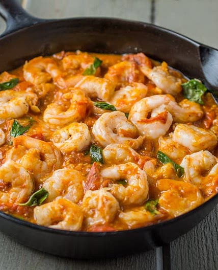 Roasted Cherry Tomato Sauce with Shrimp