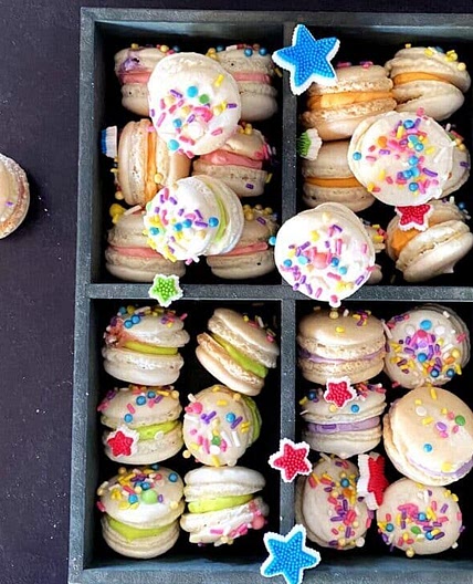 Birthday Cake Macarons