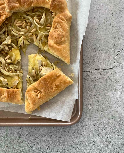 Brie fennel galette 