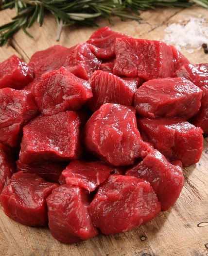 Diced beef