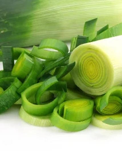 Diced leeks