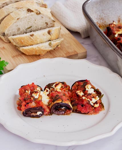 Feta Eggplant Roll-ups