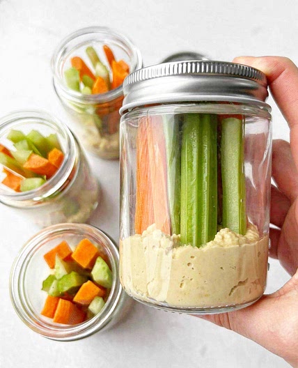 Hummus & Vegetable Stick Snack Jars