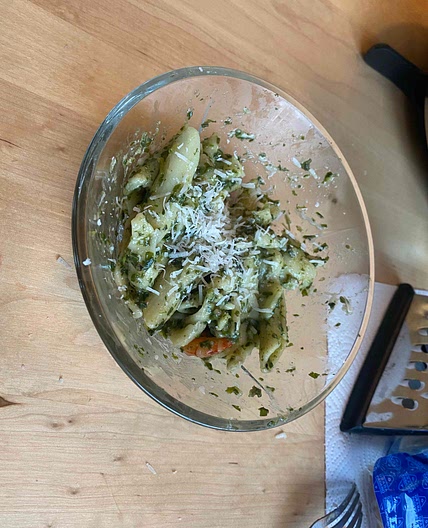 one pot spinat og rejer