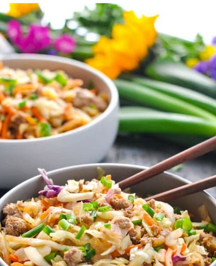 15 Minute Egg Roll in a Bowl