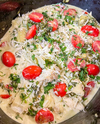 Slow Cooker Tuscan Chicken 