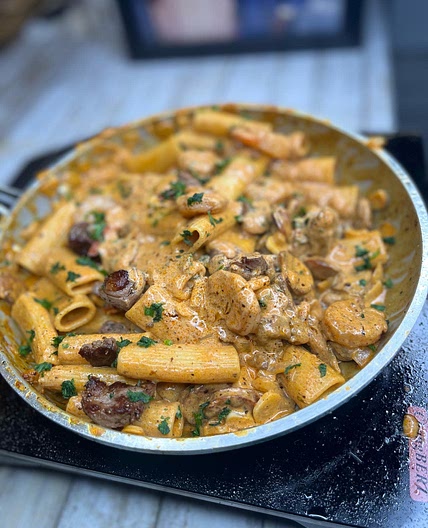 Chefchosen’s Creamy Spicy cajun Steak & shrimp pasta 
