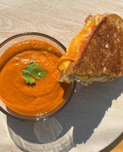 Roasted Tomato Soup w/ Grilled Cheese