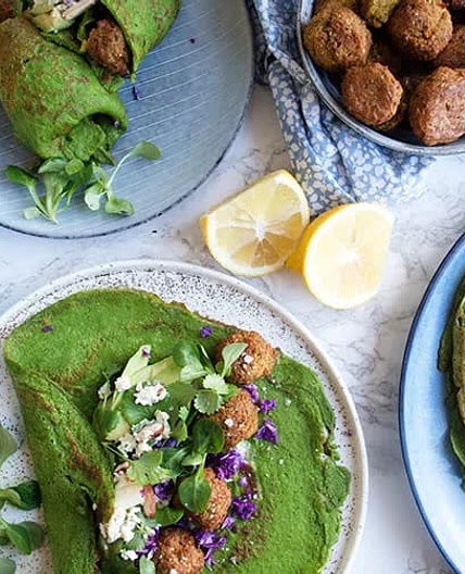 Spinach  pancake