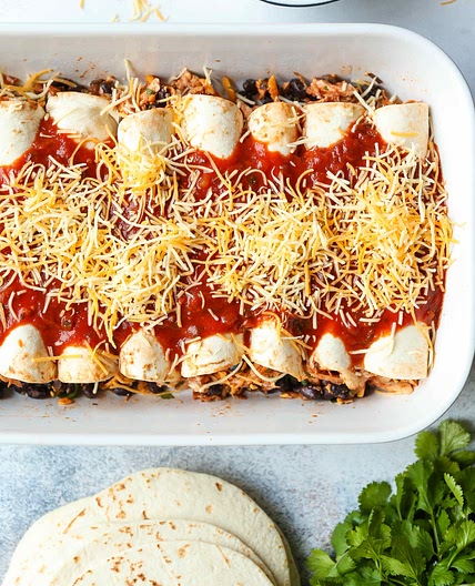 Mum’s instant pot chicken enchiladas