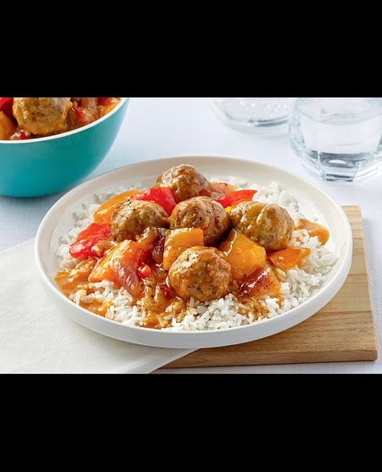 Boulettes de porc, sauce chili et Dijon 