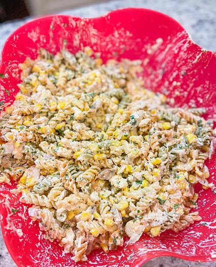 Mexican Street Corn pasta salad 