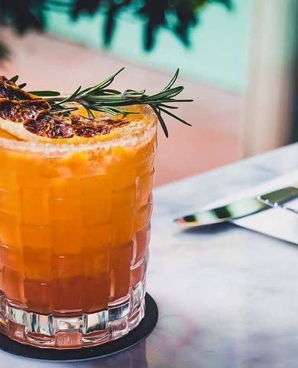 GRILLED PEACH MEZCAL MARGARITA