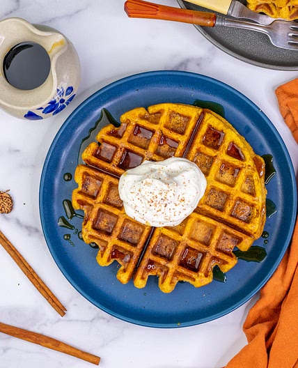 Sourdough Pumpkin Waffles