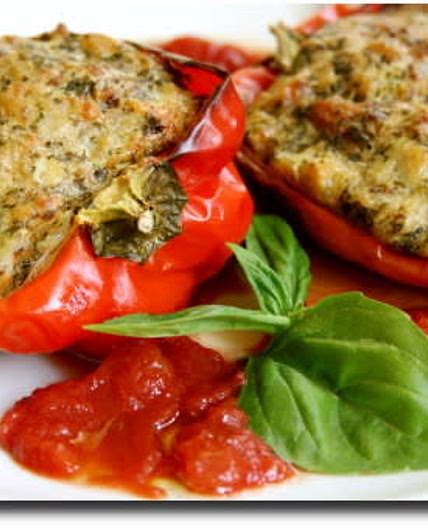 Poivrons farcis style parmigiana