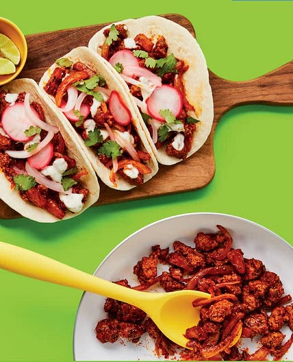 One-Pan Pork & Pineapple Tacos with Pickled Veggies & Lime Crema
