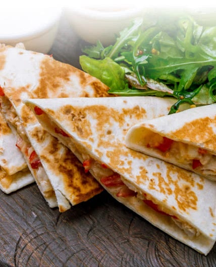 Quesadillas de pollo con aguacate 