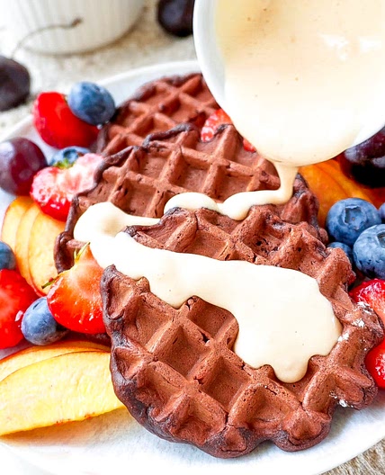 Easy vegan Chocolate Waffles