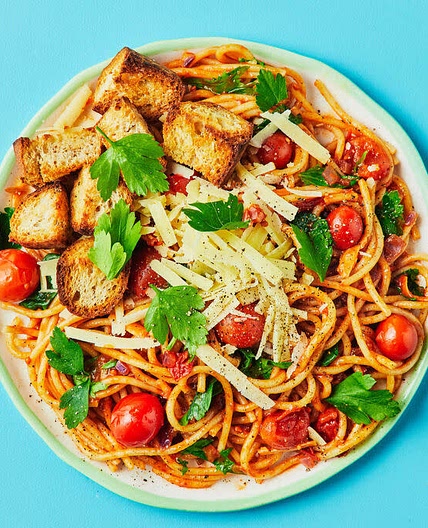 Cherry Tomato and Pangrattato Pasta