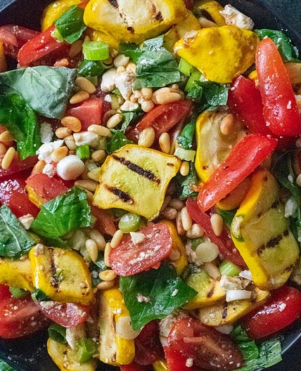 Patty pan squash salad