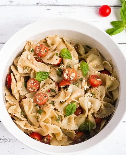 Feta Bruschetta Pasta Salad