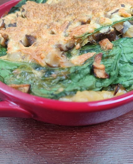 Mushroom Spinach baked