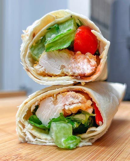 Air Fryer Chicken Caesar Wrap
