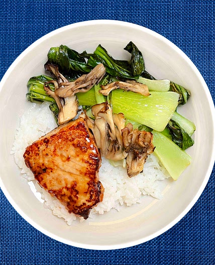 Simple and Savory Miso Ginger Swordfish Steak Bowl