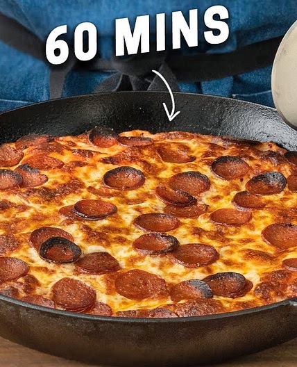 PAN PIZZA IN 1 HOUR (No Mixer)