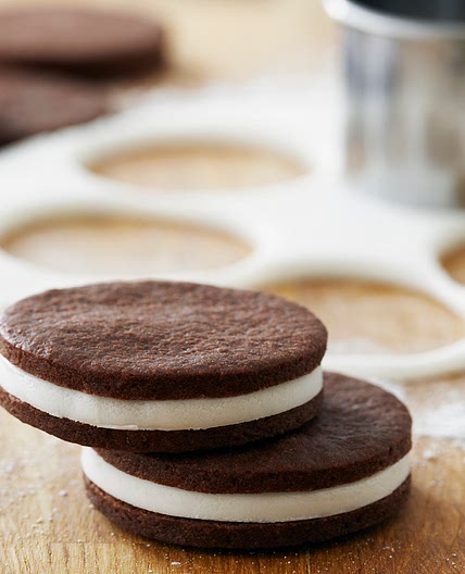 Chocolate Vanilla Sandwich Cookies