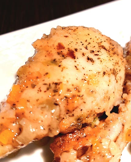 Roasted chicken thighs