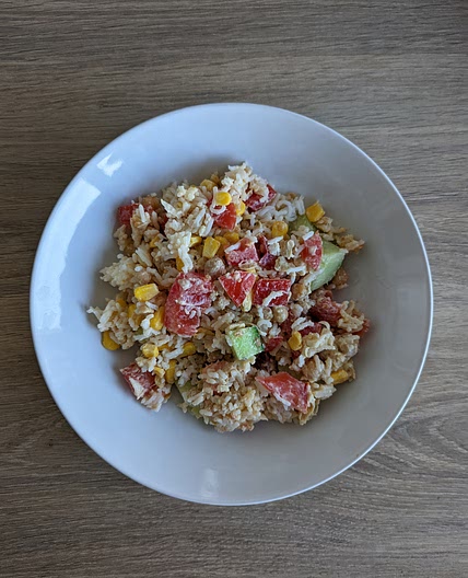 Salade de riz façon salade de thon