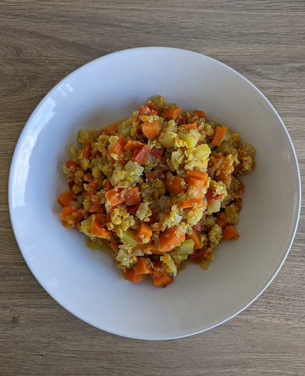 One-pot lentilles corail et quinoa