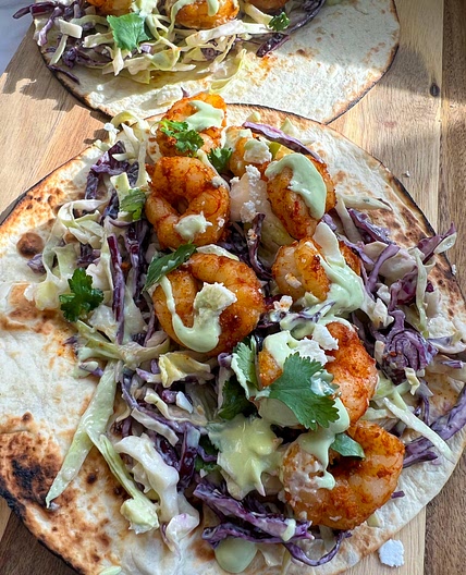 Airfryer Prawn Tacos