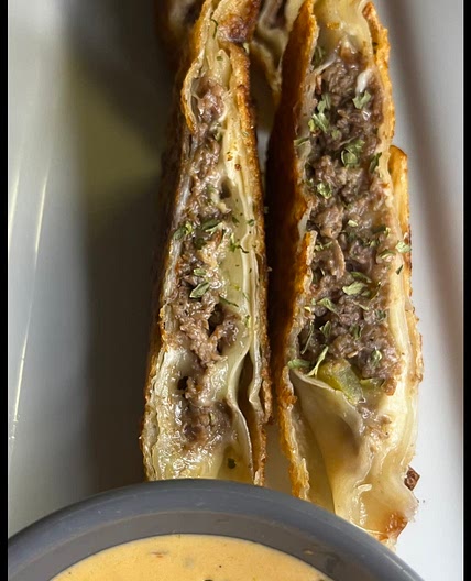 Philly Cheese Steak Egg Rolls