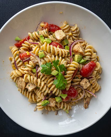 Chicken Cilantro Avocado Pasta Salad