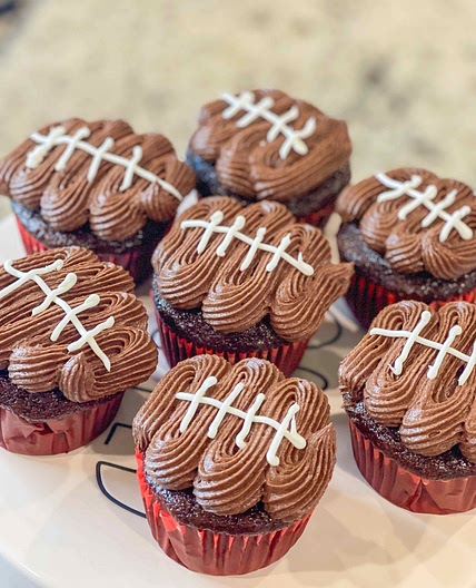 Dr Pepper Football Cupcakes 
