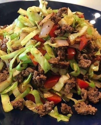 Hamburger and Cabbage Stir Fry