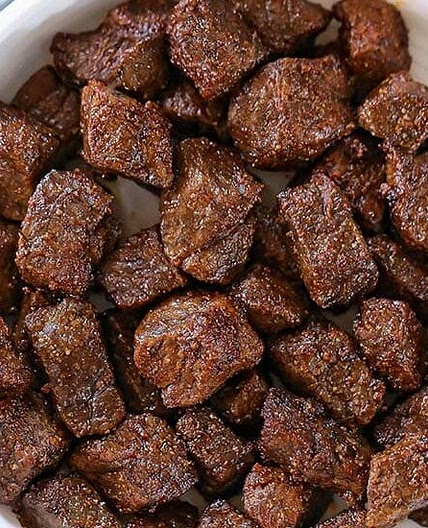 Air Fryer Juicy Steak Bites - Keto Recipes