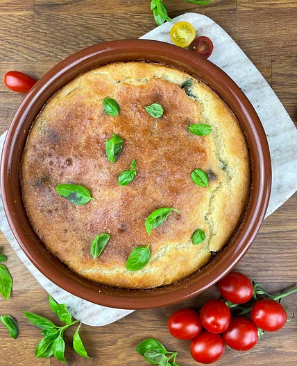 Easy Tomato Mozzarella Pie 