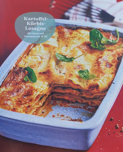 Kartoffel-Kürbis-Lasange mit Spinat