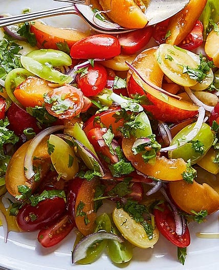 Plum, Tomato and Coriander Salad