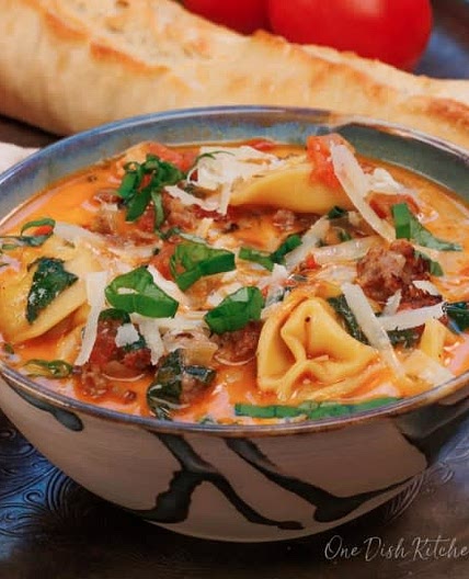 Tortellini Soup For One